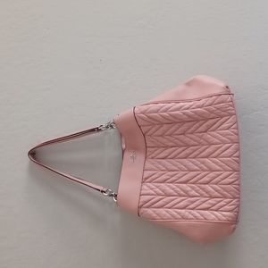 Beautiful Quilted Leather Coach Shoulder Purse Pink LIKE NEW